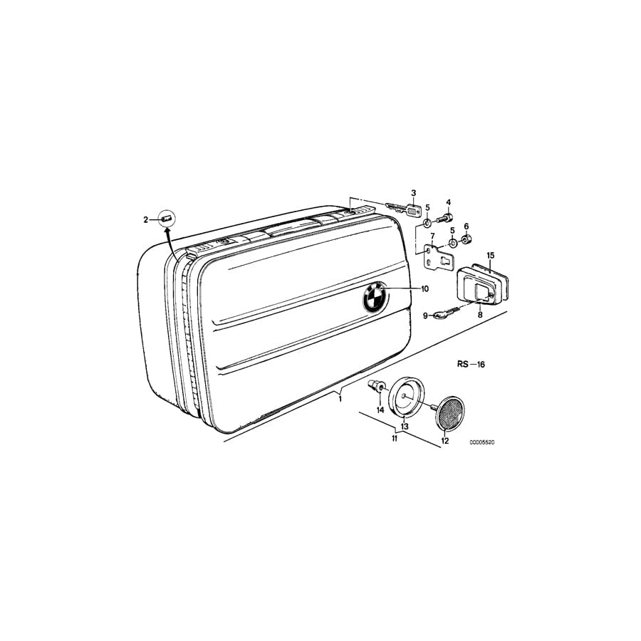 Genuine BMW 46541239479 Base 3mm (Inc. R60/6, R90S & R65T)