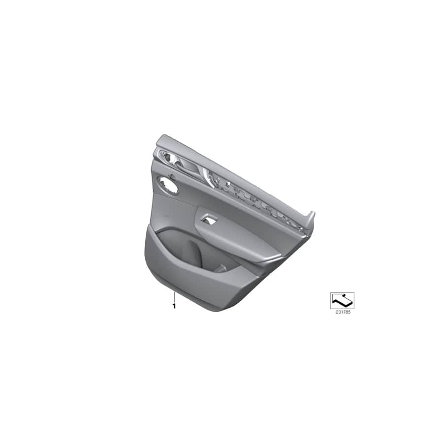 Genuine BMW 51427394409 F25 Door Lining Leather Rear Left MOKKA (Inc. X3)