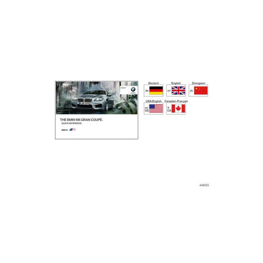 Genuine BMW 01402961511 F06 Quick Refer.Guide For F06M Headunit High ENUS (Inc. M6)