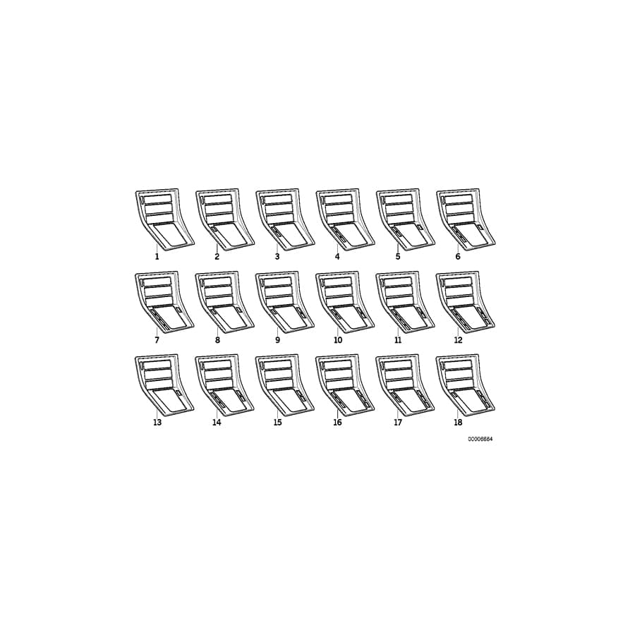 Genuine BMW 51162254392 E31 Steptronic Wood Cover VOGELAUGENAHORN (Inc. 840i, 850Ci & 850CSi)