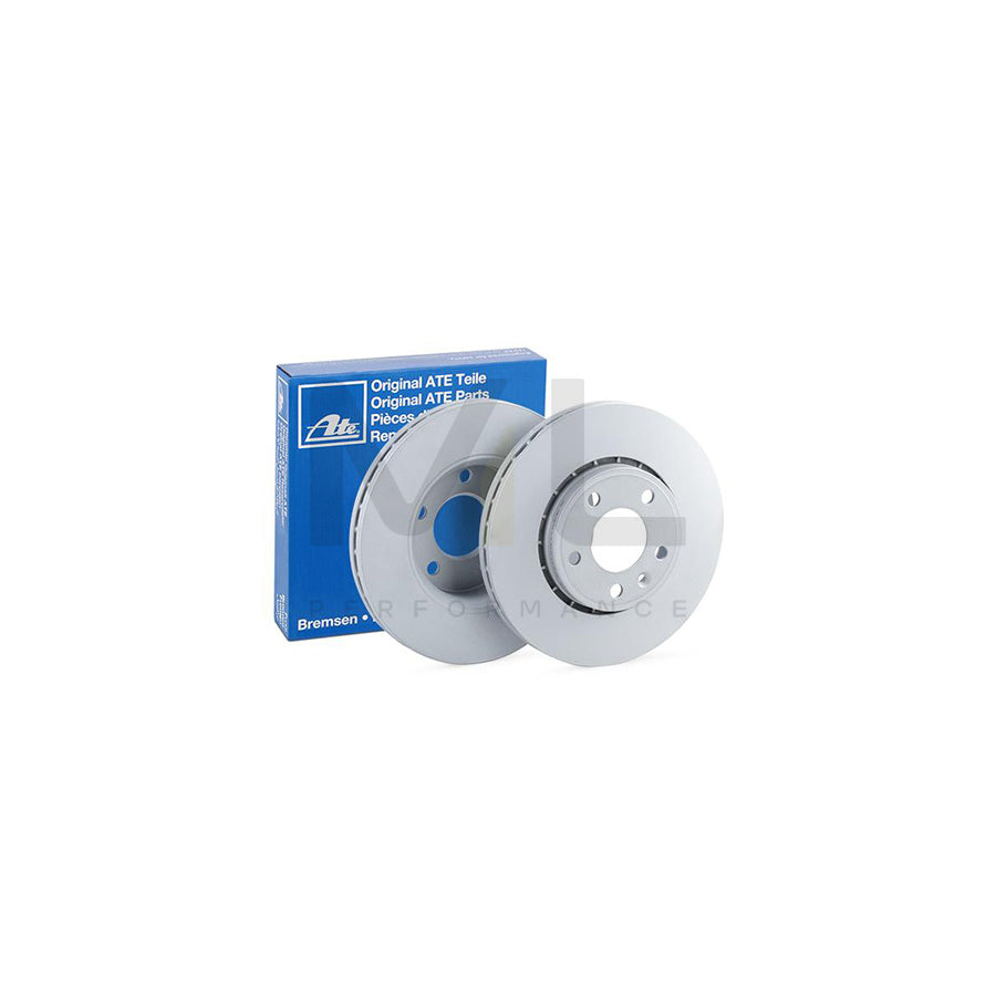 ATE 24.0128-0132.1 Brake Disc Vented, Coated, High-carbon, with bolts/screws - 1 piece