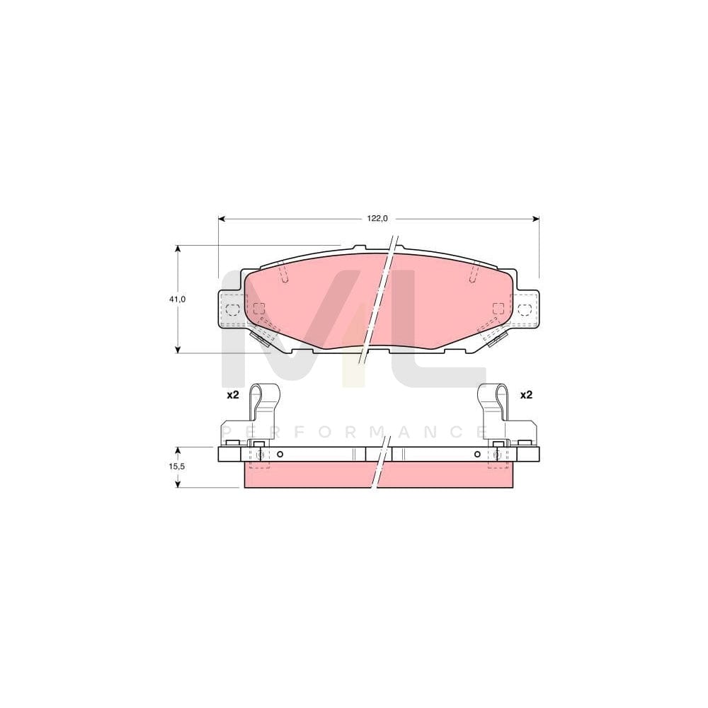 TRW Gdb1185 Brake Pad Set With Acoustic Wear Warning