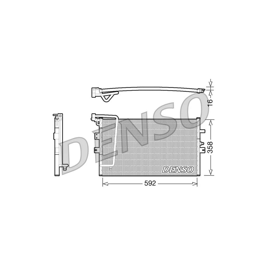 DENSO DCN25002 Air Conditioning Condenser for Saab 9-5