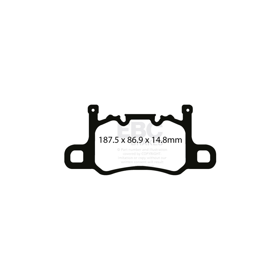EBC P2DK045Y Porsche Full Vehicle Kit Yellowstuff Pads & 2-Piece Fully-Floating Discs - Brembo Caliper 5 | ML Performance UK Car Parts