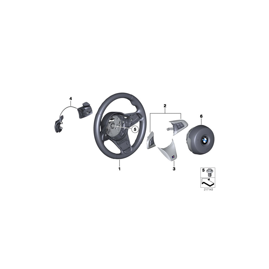 Genuine BMW 32307842927 E89 M Sprt St. Wheel, Leather, Shift Paddles (Inc. Z4 23i, Z4 28i & Z4 20i)