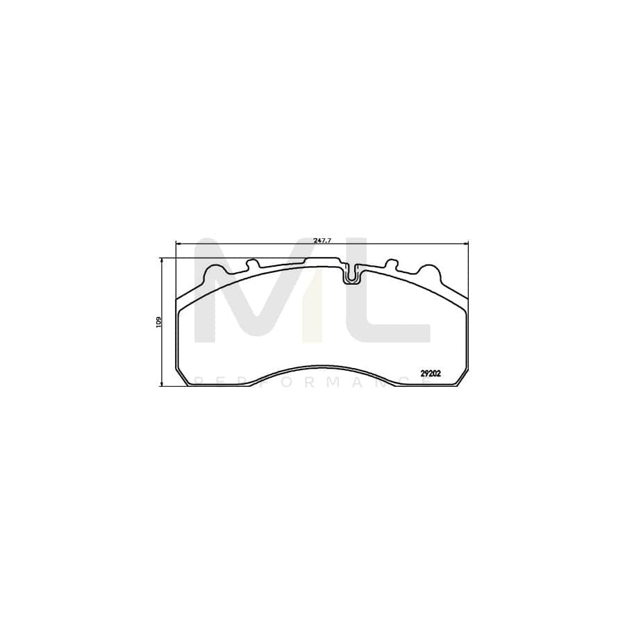 TEXTAR 2920212 Brake pad set prepared for wear indicator