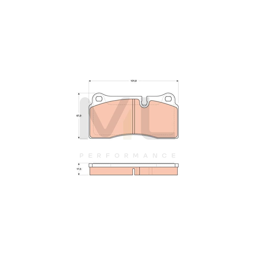 TRW Gdb1816 Brake Pad Set Prepared For Wear Indicator