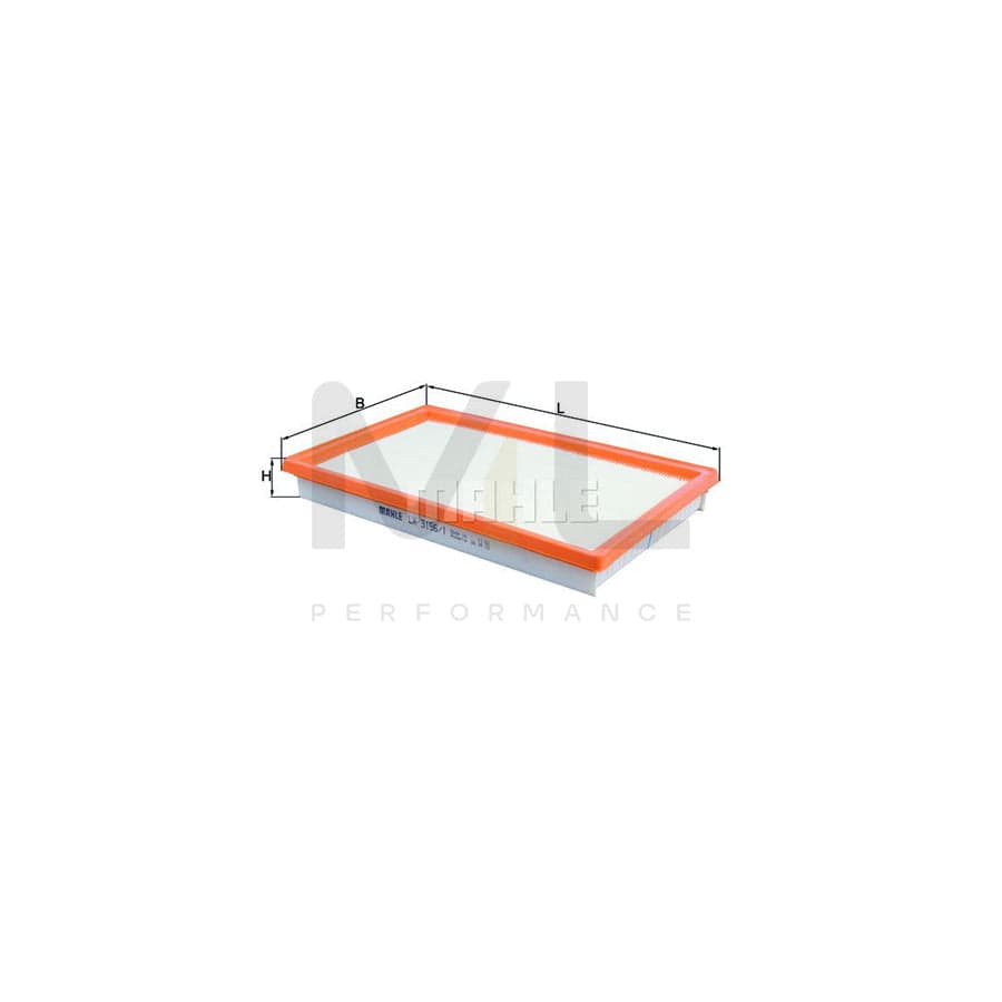 MAHLE ORIGINAL LX 3196/1 Air Filter Filter Insert | ML Performance Car Parts