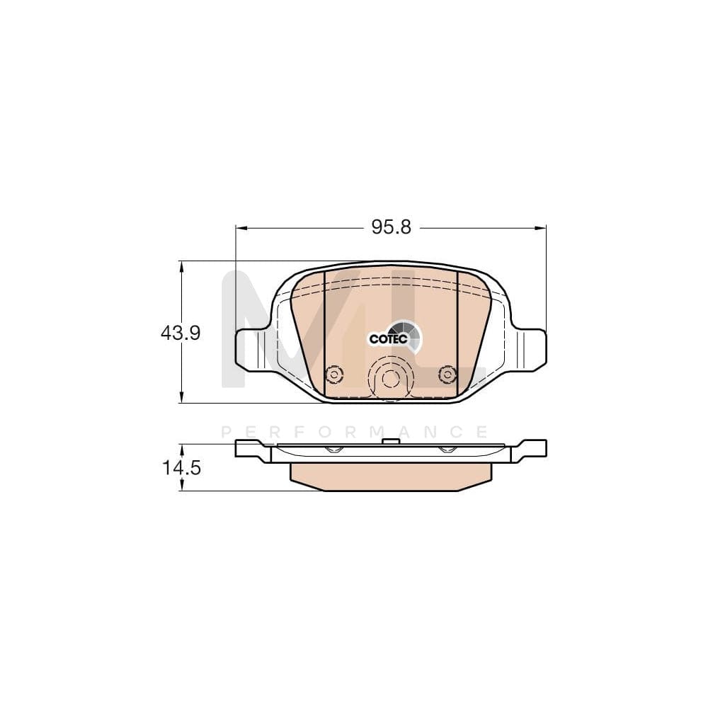 TRW Gdb1981 Brake Pad Set For Fiat 500 Cotec, Not Prepared For Wear Indicator