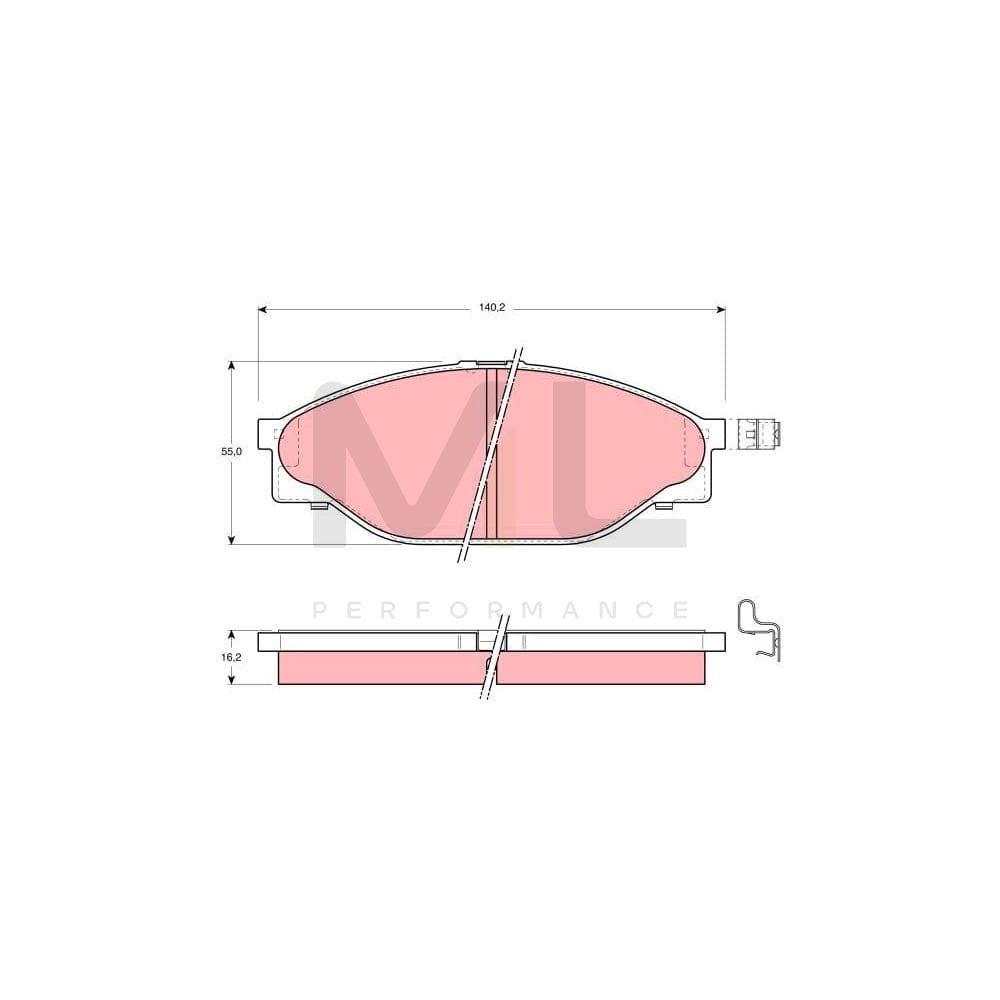 TRW Gdb3109 Brake Pad Set Not Prepared For Wear Indicator