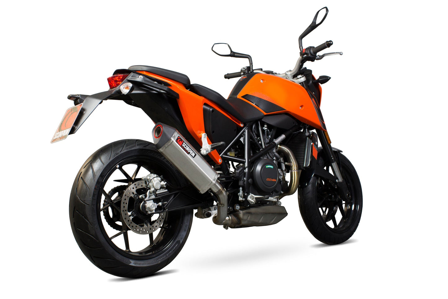 Scorpion RKT79SEO KTM Duke 690 Serket Parallel Slip-On - Brushed Stainless Steel Sleeve | ML Performance UK UK