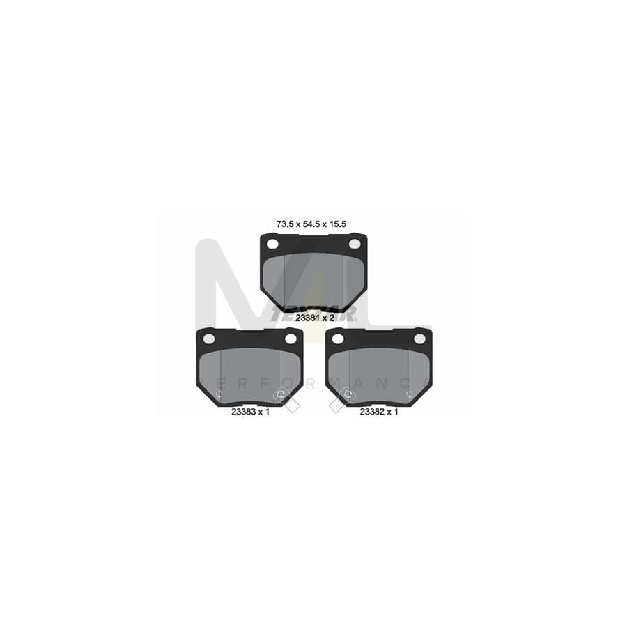 TEXTAR 2338101 Brake pad set with acoustic wear warning