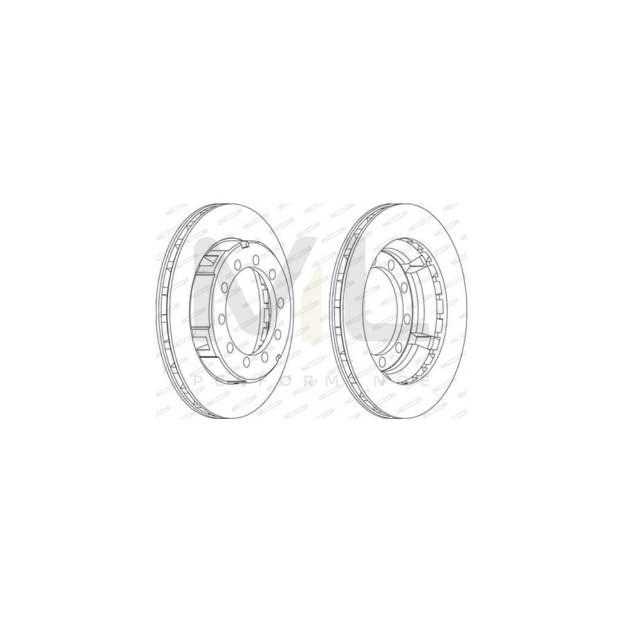 Ferodo Premier FCR177A Brake Disc Vented - Pair