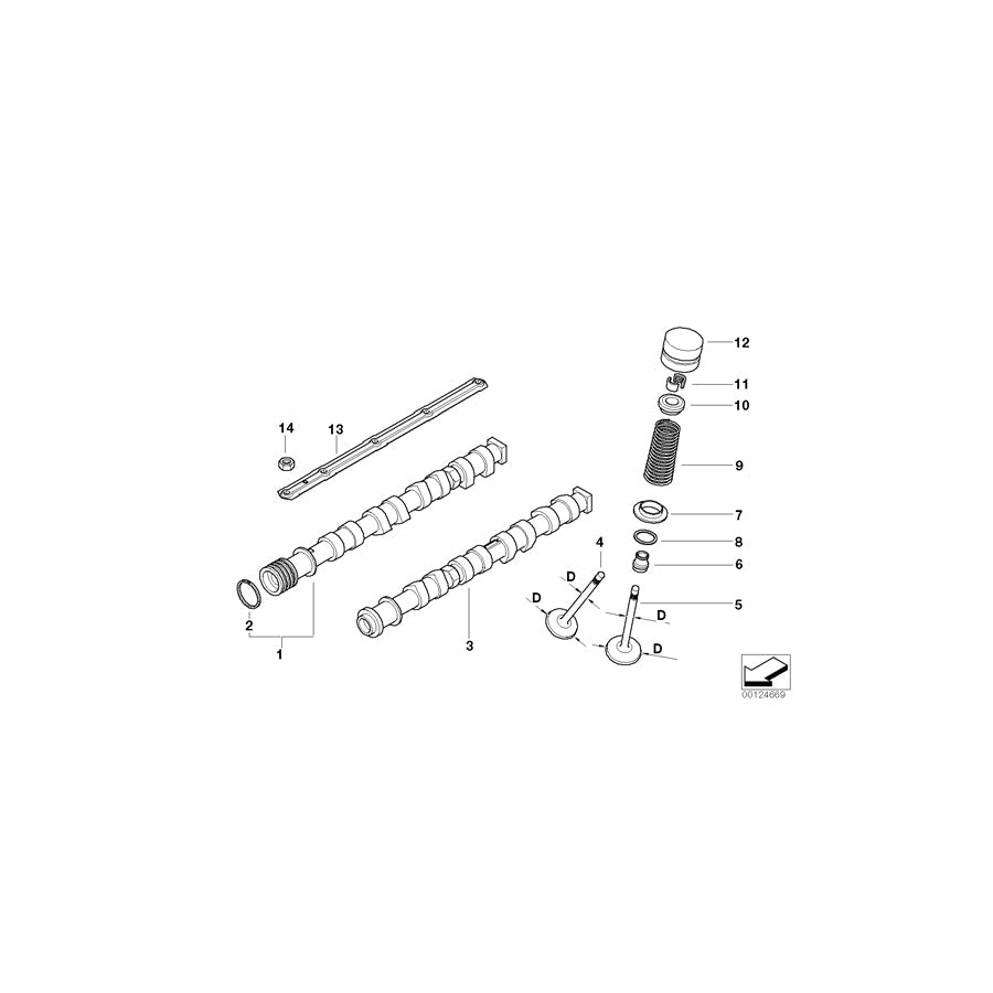 Genuine BMW 11348025826 E52 Valve Spring (Inc. AlpinaV8)