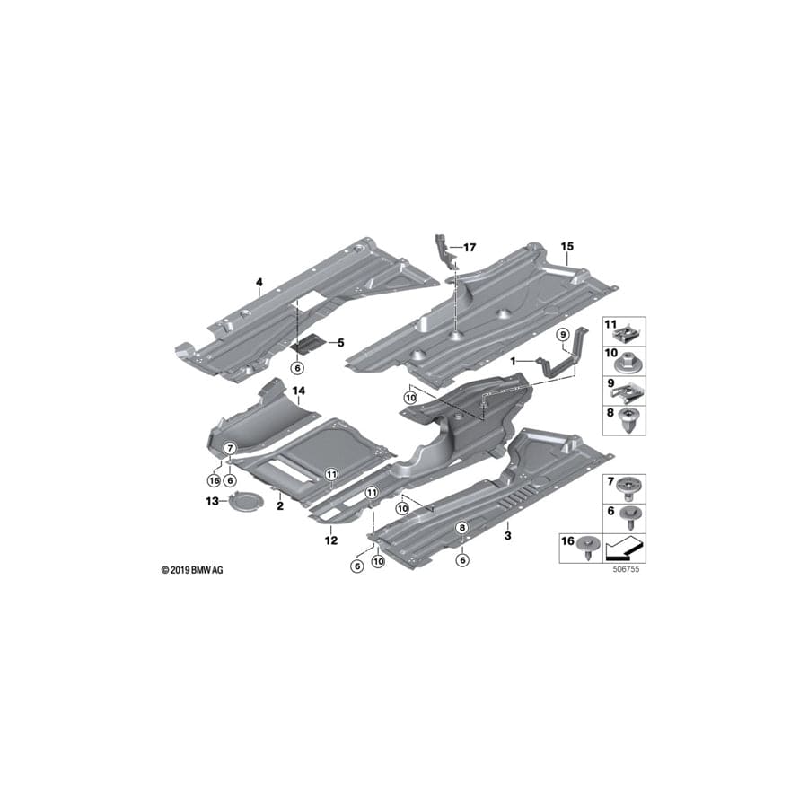 Genuine BMW 51757430346 F15 Heat Protection (Inc. X5 40eX)