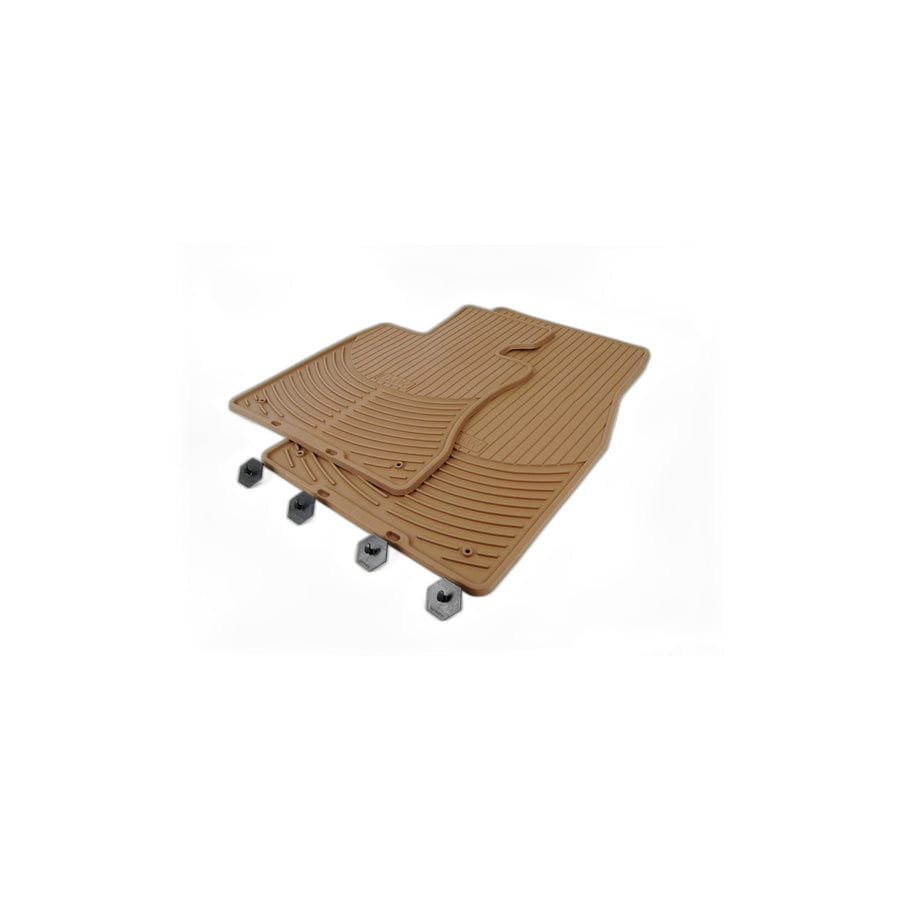 Genuine BMW 82550302998 E60 E61 Rubber Floor Mats E-60 BEIGE (Inc. 535d, 530xd & 530i)