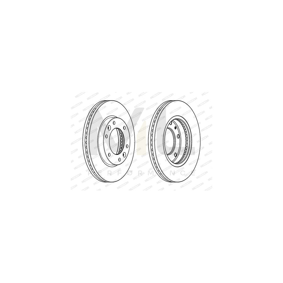 Ferodo Premier DDF2111C Brake Disc for Hyundai H-1 Box Vented, Coated, Without Accessories - Pair
