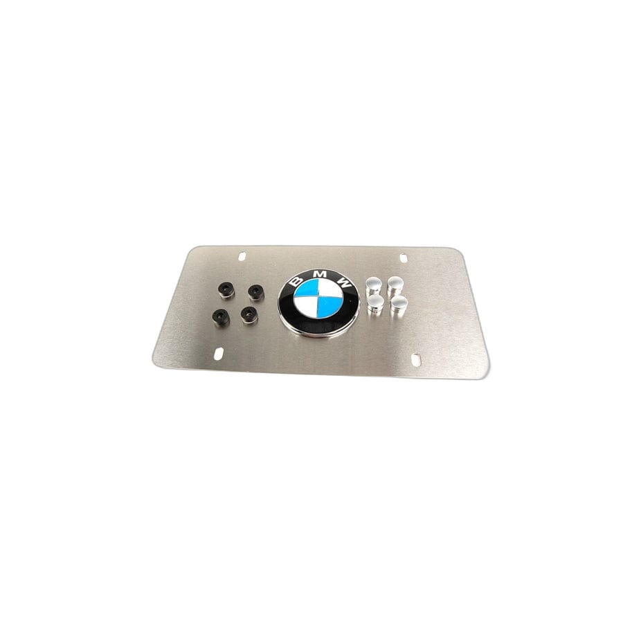 Genuine BMW 82121470312 E32 E66 E83 Number Plate Frame Roundel SATIN MARQUE (Inc. 760i, 545i & 323Ci)