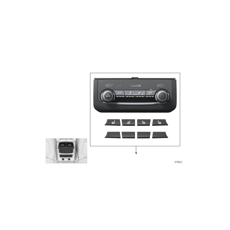 Genuine BMW 61316999435 G30 F90 G32 Rep. Kit, Climate Control Panel, Rear (Inc. 520i 1.6, 530d & 520d)