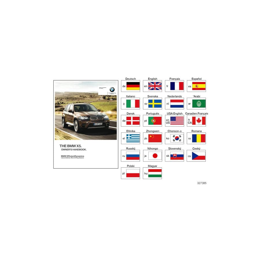 Genuine BMW 01402901849 E70 Owner'S Manual For E70 DE (Inc. X5)