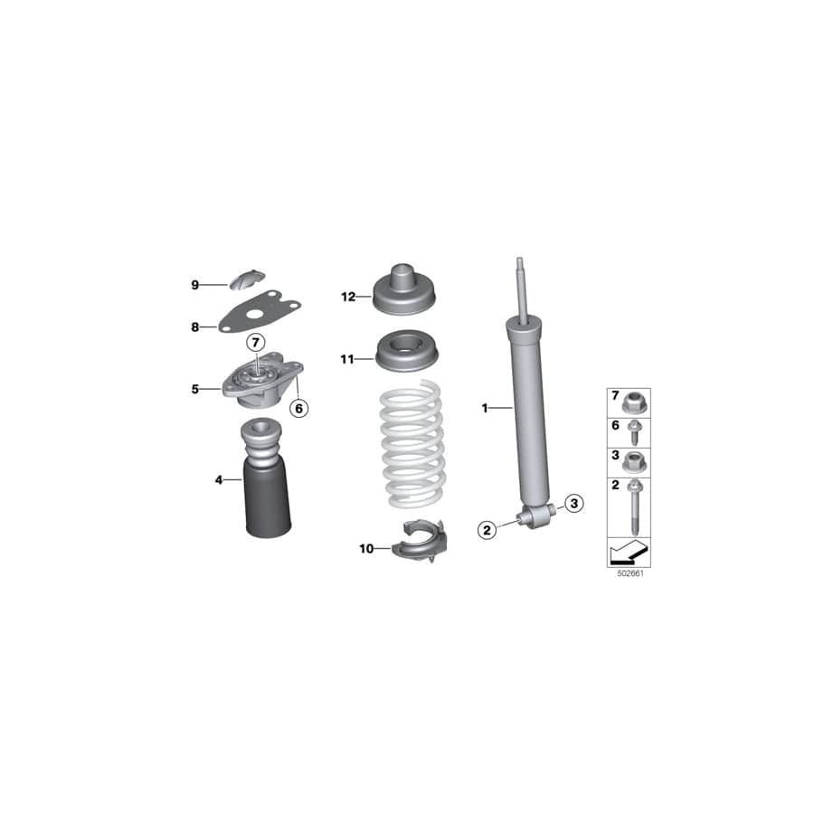 Genuine BMW 33526883335 F32 Shock Absorber, Rear (Inc. 428i, 418d & 425d)
