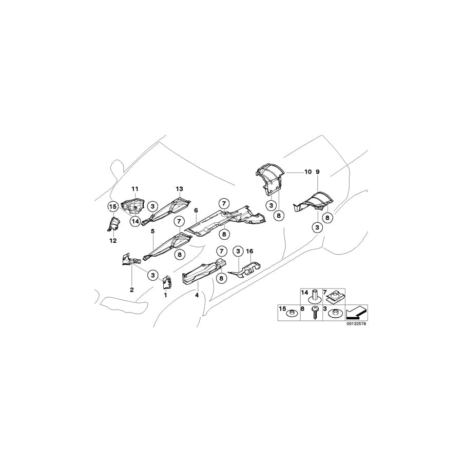 Genuine BMW 51487129351 E53 Heat Insulation, Rear Silencer, Left (Inc. X5 4.4i)