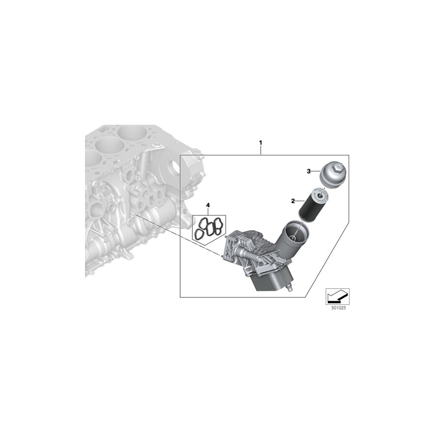 Genuine BMW 11428580417 G30 G20 G31 Oil Filter (Inc. 318d, 520d & X3 18d)