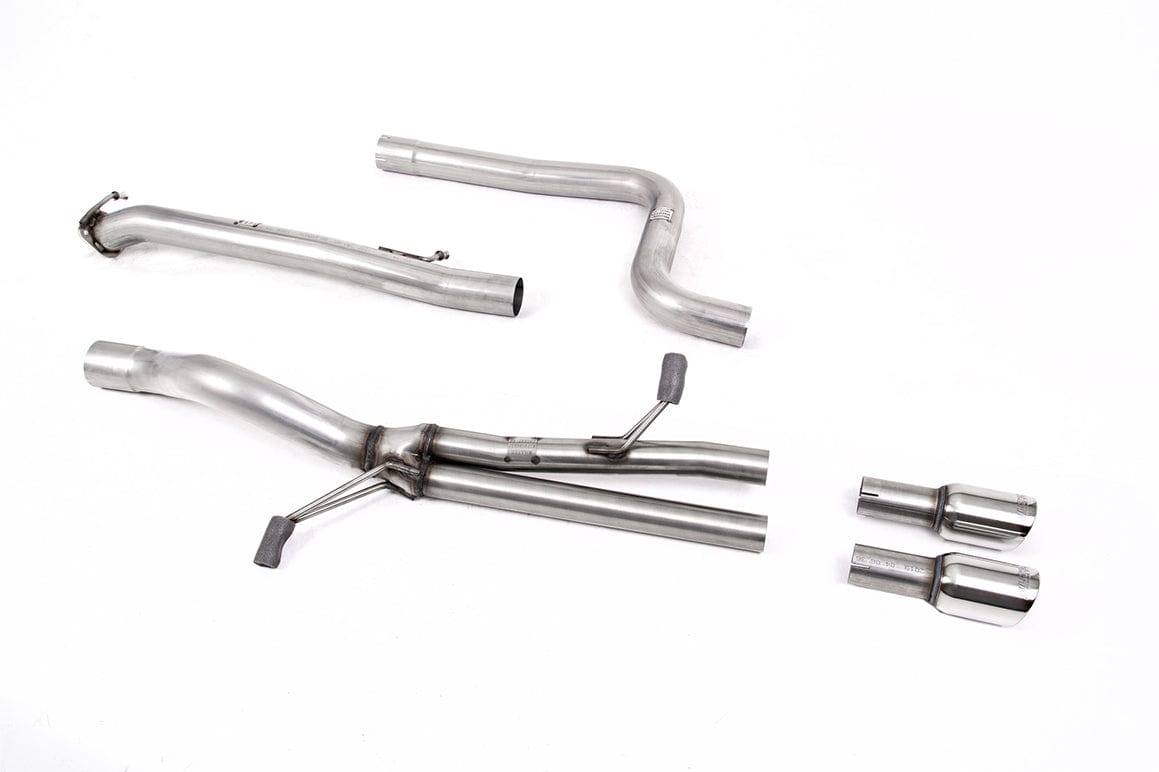 MillTek SSXFD331 Ford Fiesta Cat-Back Straight Through with GT-80 Polished Trims