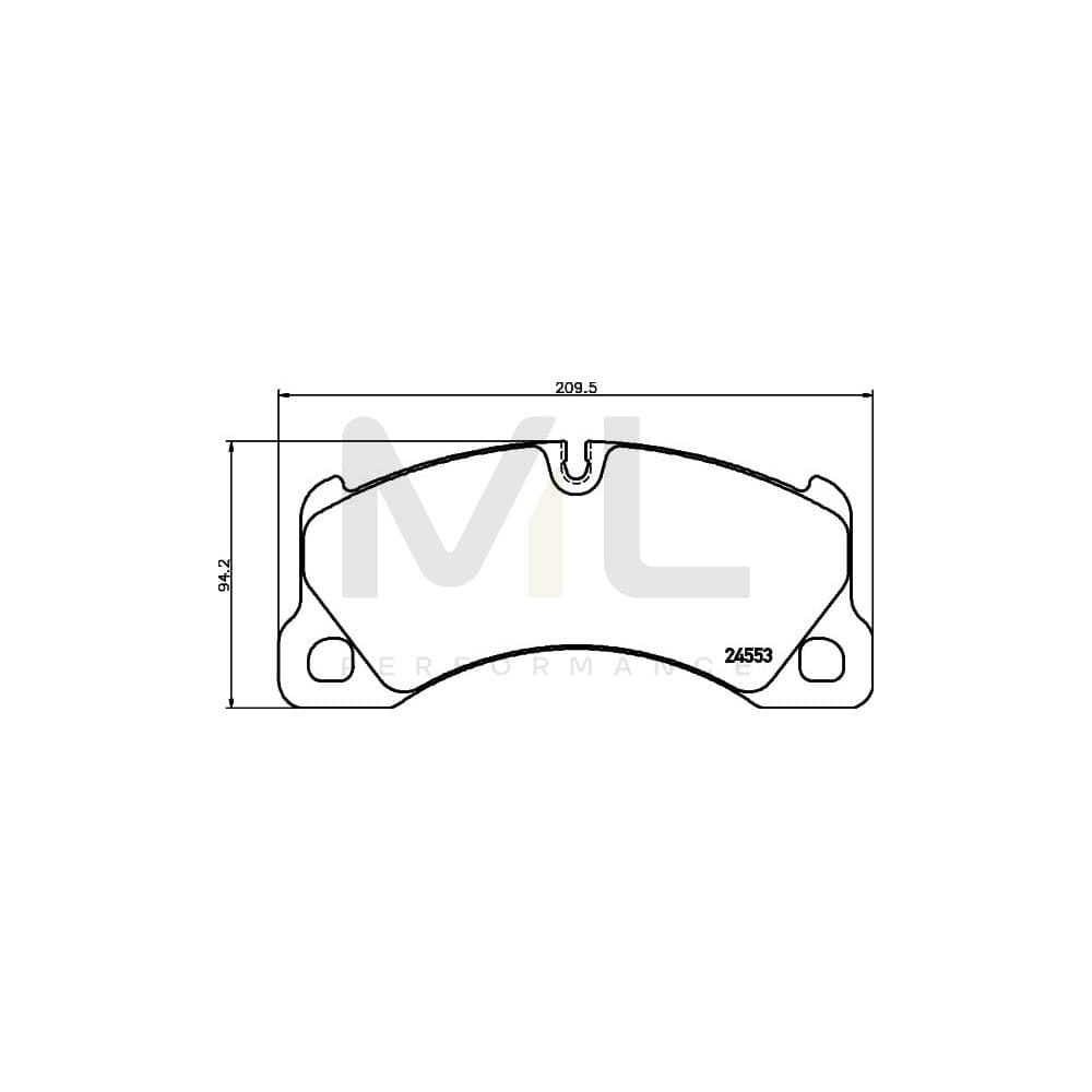 Hella 8DB 355 014-151 Brake Pad Set Prepared For Wear Indicator, With Accessories | ML Performance Car Parts