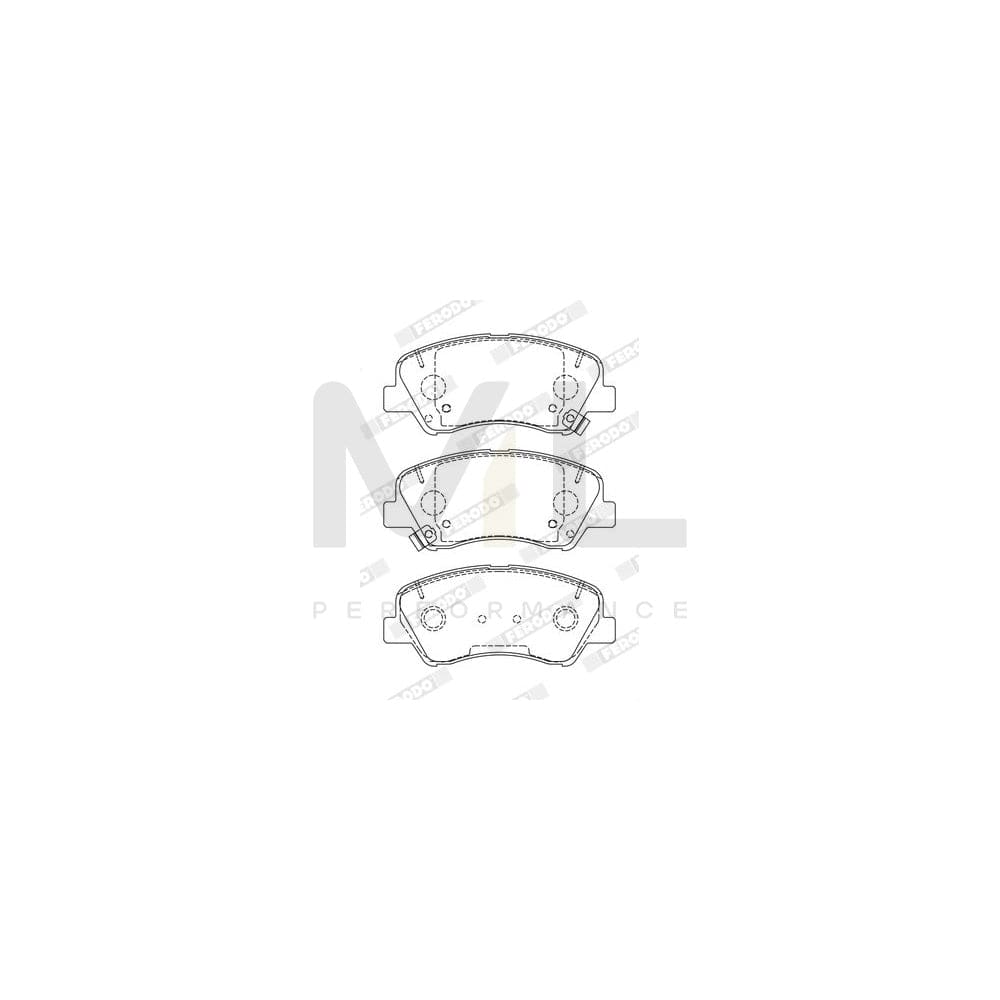 Ferodo FDB5135 Brake Pad Set With Acoustic Wear Warning, Without Accessories