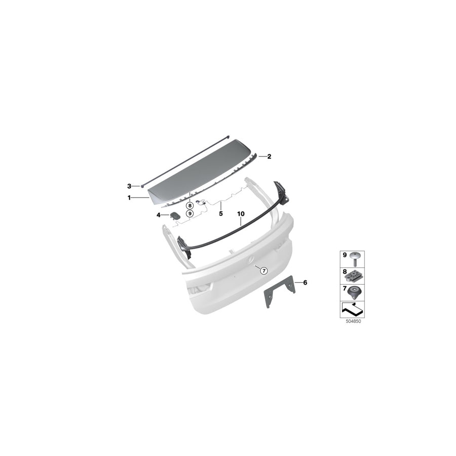 Genuine BMW 51767453390 G21 Seal, Rear Window Bottom (Inc. 320i, 330dX & 330iX)