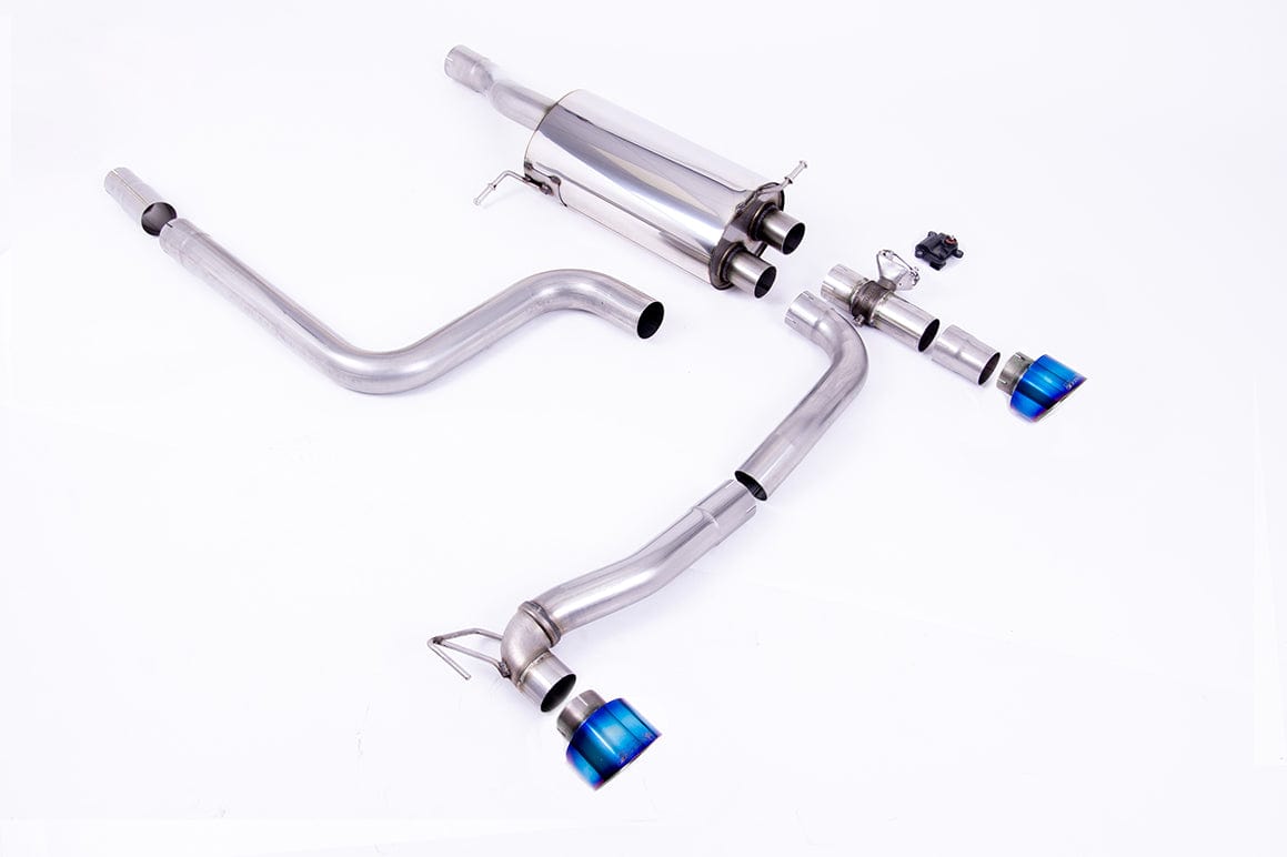 MillTek SSXFD366 Ford Fiesta GPF Back Maxton Designs Dual Outlet Burnt Titanium GT-100 Trims - EC Approved