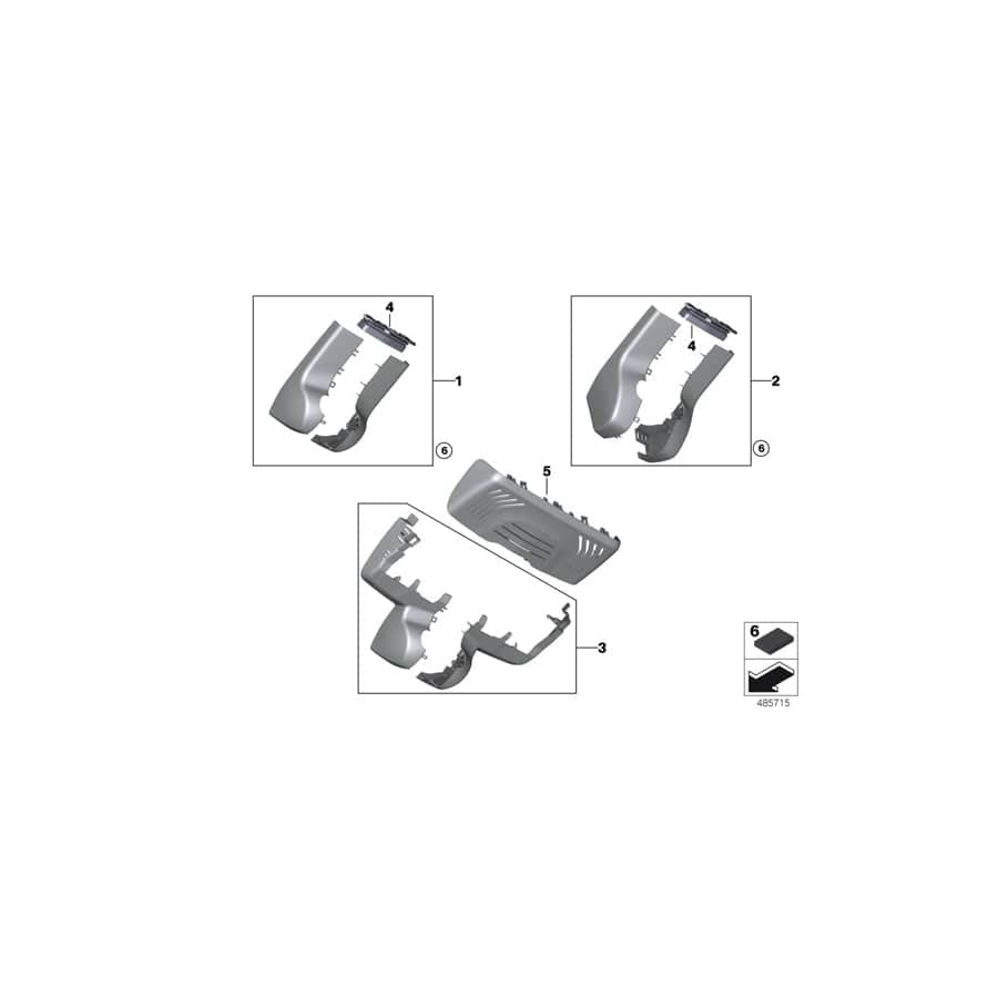 Genuine BMW 51166847274 G02 G01 Cover Cap Mirror (Inc. X4 M40iX, X4 30dX & X3 30iX)