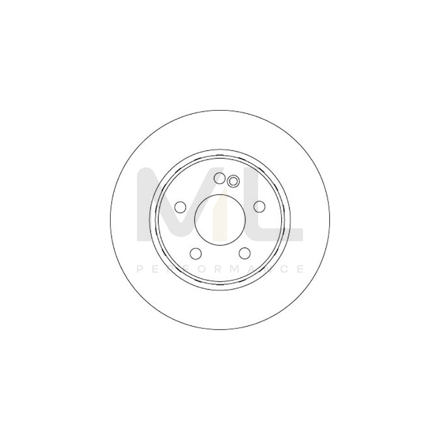 TRW DF6646S Brake Disc suitable for MERCEDES-BENZ C-Class Solid, Two-piece brake disc, Painted - 1 piece