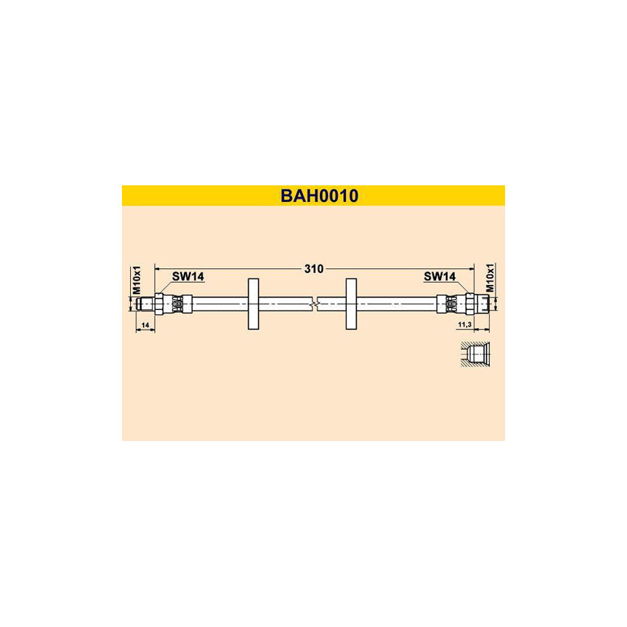 Barum Bah0010 Brake Hose
