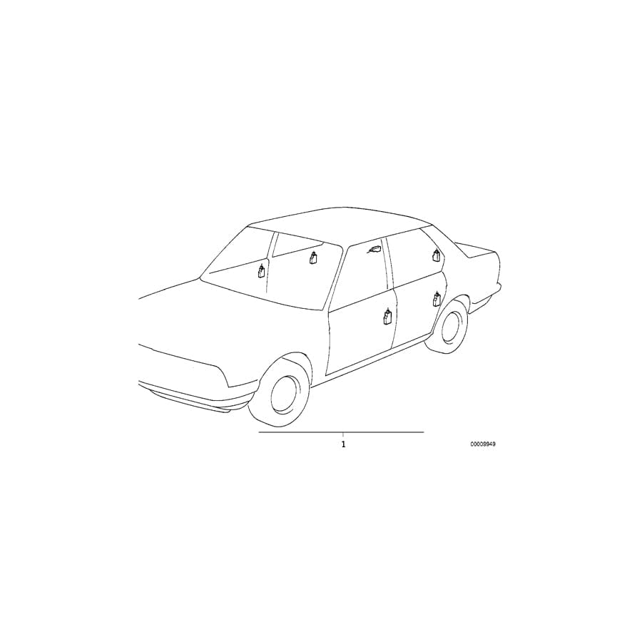 Genuine BMW 51241911947 E30 Trunk Lid Lock With Code (Inc. 318i, 316 & M3)