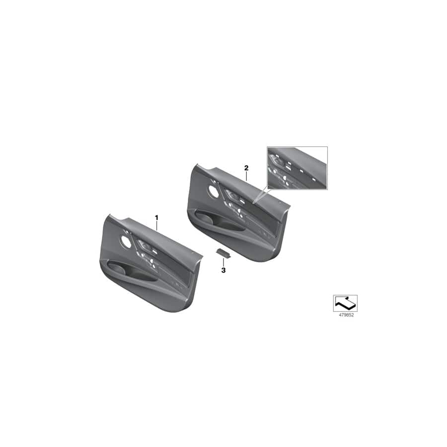 Genuine BMW 51417467395 F30 F31 Door Panel, Leather, Front Left VENETOBEIGE (Inc. 320dX, 335dX & 320d)