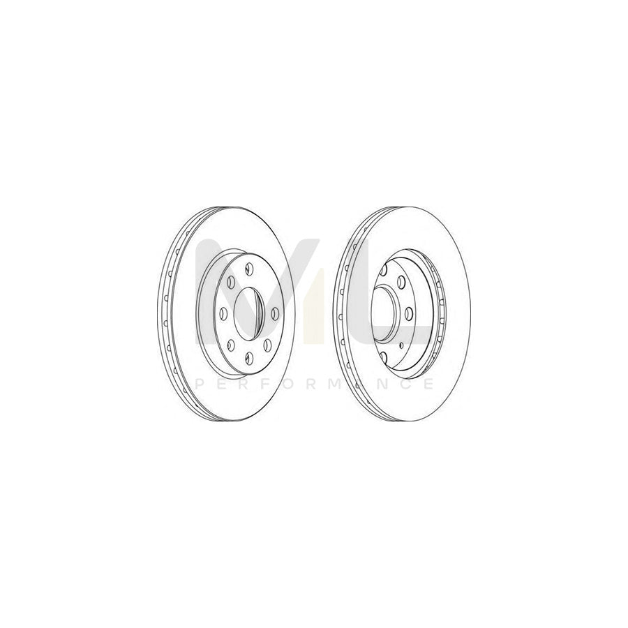 Ferodo DDF1130C-1 Brake Disc Vented, Coated - Pair