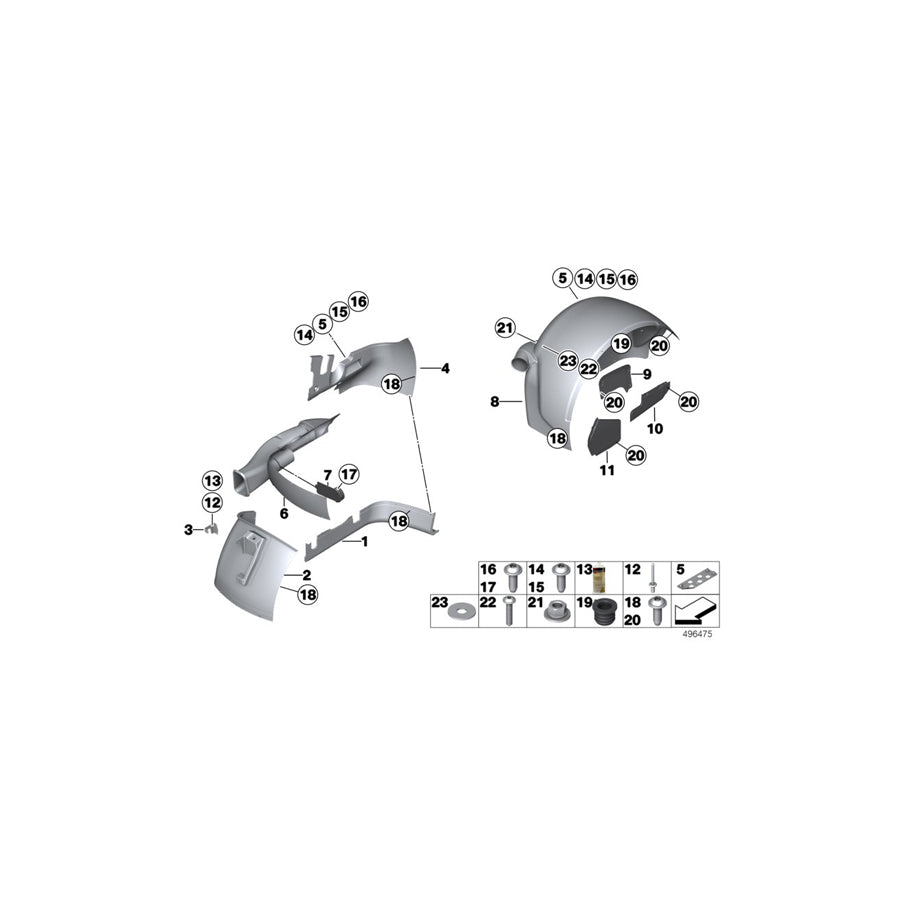 Genuine BMW 51778420386 Covering Right FOR DAMPER (Inc. M6 GT3)