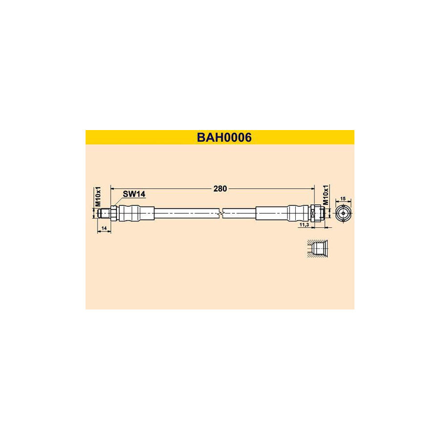 Barum Bah0006 Brake Hose