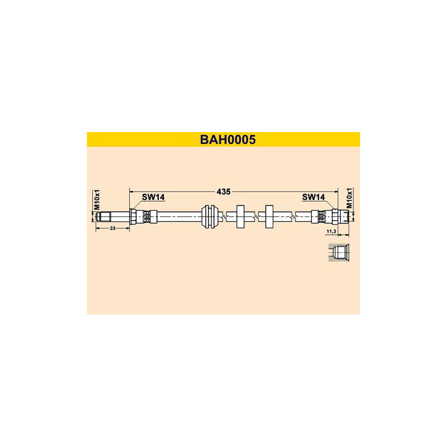 Barum Bah0005 Brake Hose