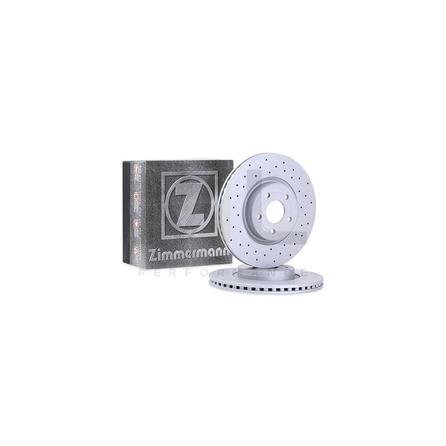 ZIMMERMANN SPORT COAT Z 250.1372.52 Brake Disc Internally Vented, Perforated, Coated - 1 piece