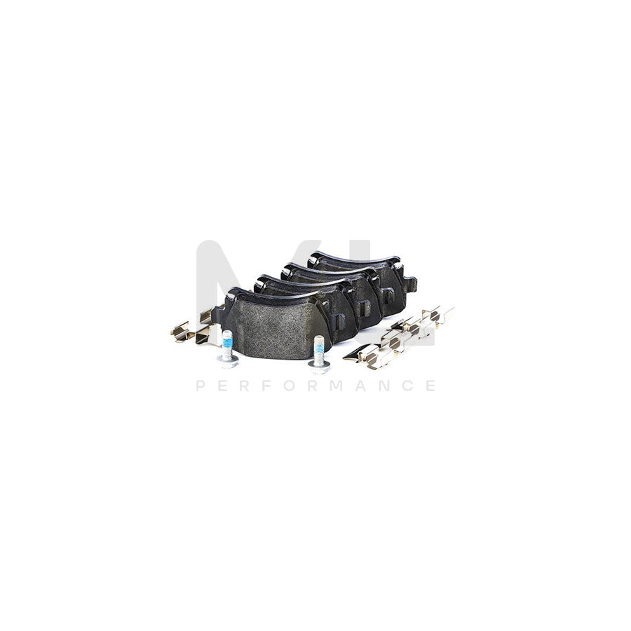 TEXTAR 2391401 Brake pad set prepared for wear indicator, with brake caliper screws, with accessories