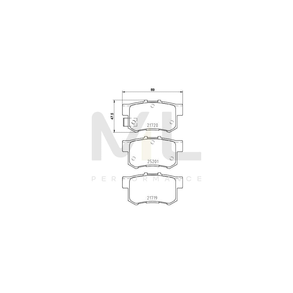 Hella 8DB 355 015-611 Brake Pad Set With Acoustic Wear Warning, With Accessories | ML Performance Car Parts