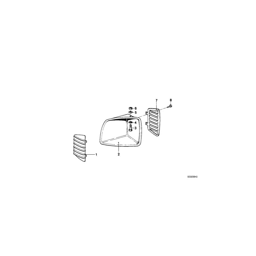 Genuine BMW 46631239143 Air Inlet Left Prime Coated (Inc. R45T & R 65 RT)