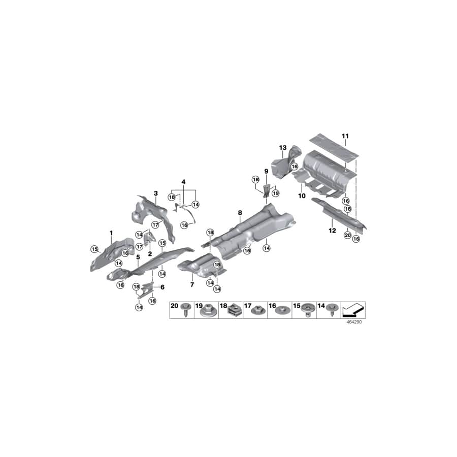 Genuine BMW 51487389996 G12 Heat Shield, Engine Mount, Right (Inc. M760iX & M760LiX)