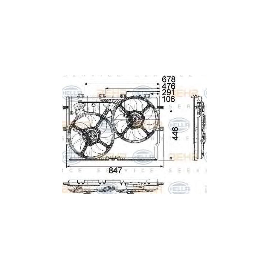 Hella 8EW 351 040-611 Fan, Radiator
