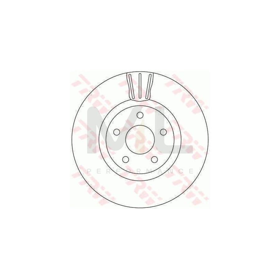 TRW DF4313 Brake Disc Vented - 1 piece