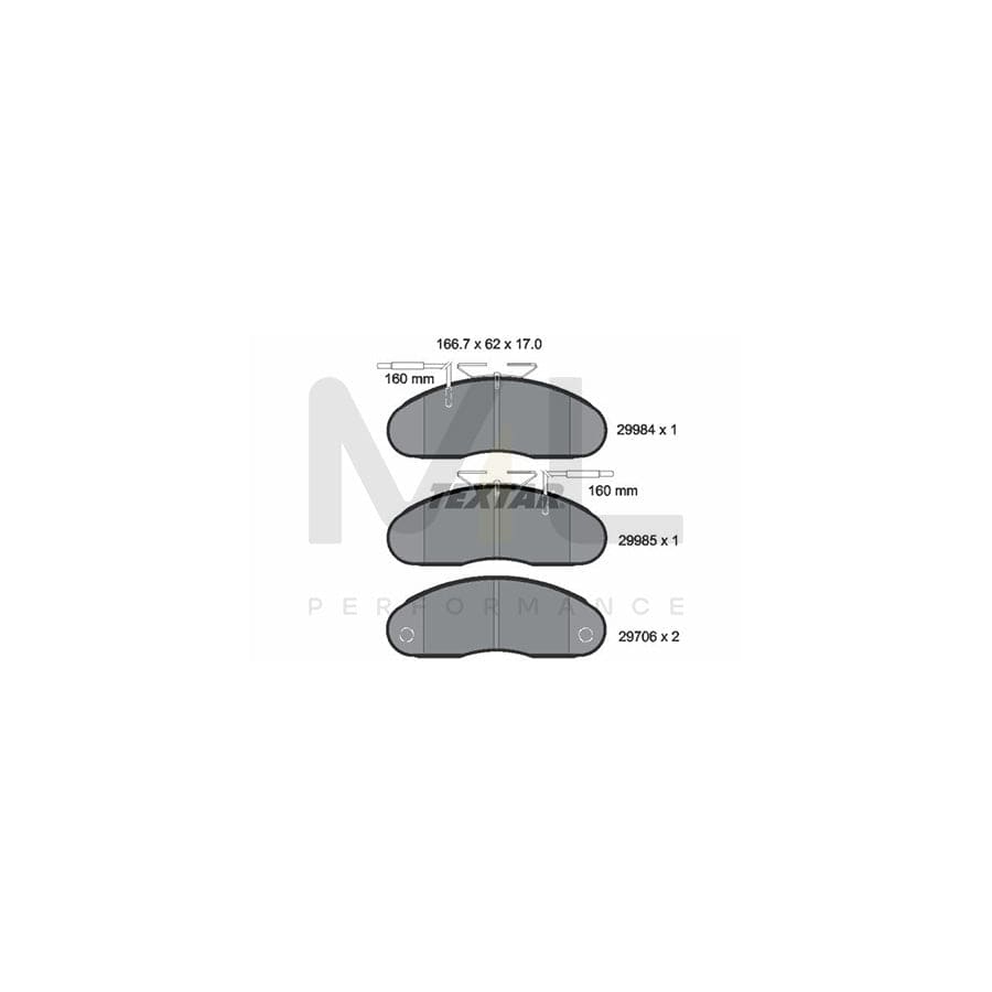 TEXTAR 2998401 Brake pad set with integrated wear warning contact