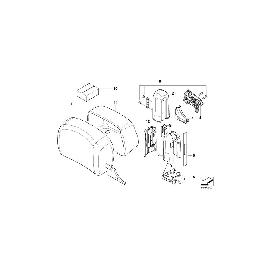 Genuine BMW 52107113127 E64 Headrest Leather Left CREAMBEIGE (Inc. 630i, 650i & 645Ci)